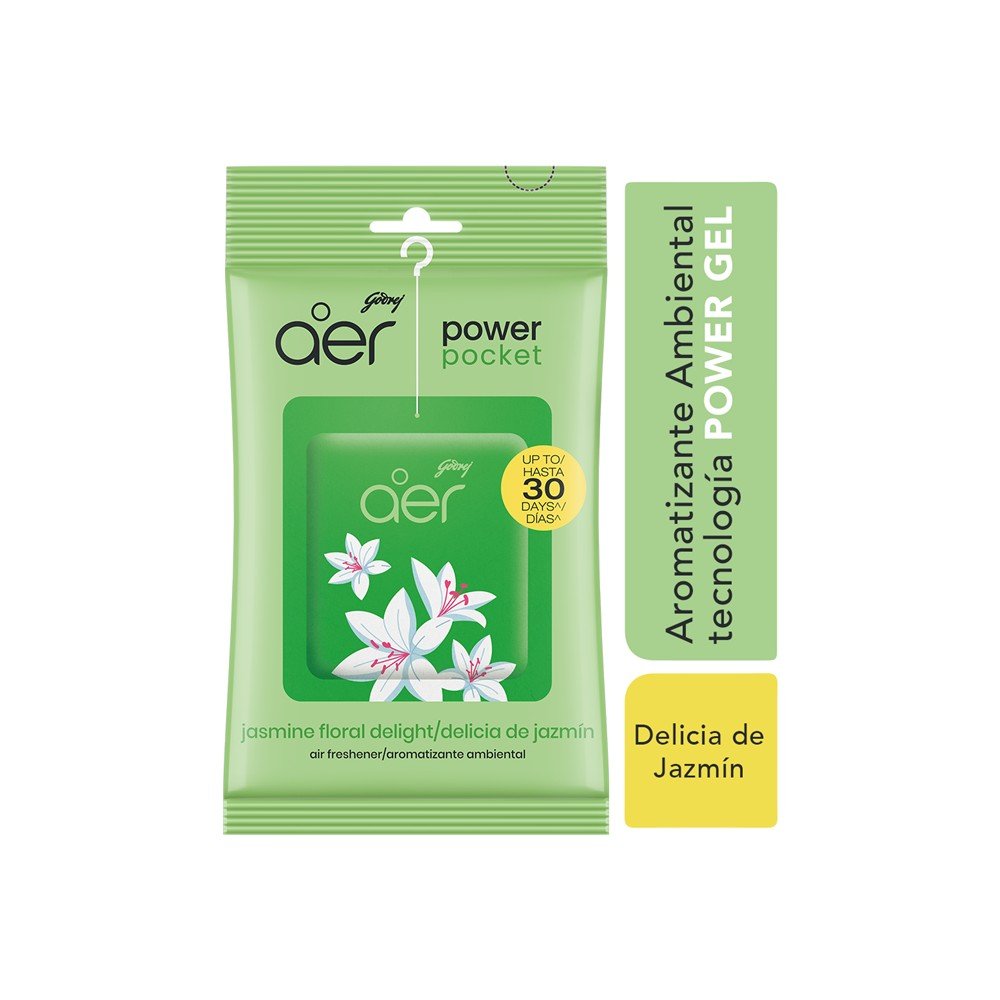 Aromatizante Aer Power Pocket Delicia De Jasmín 10 Gr.